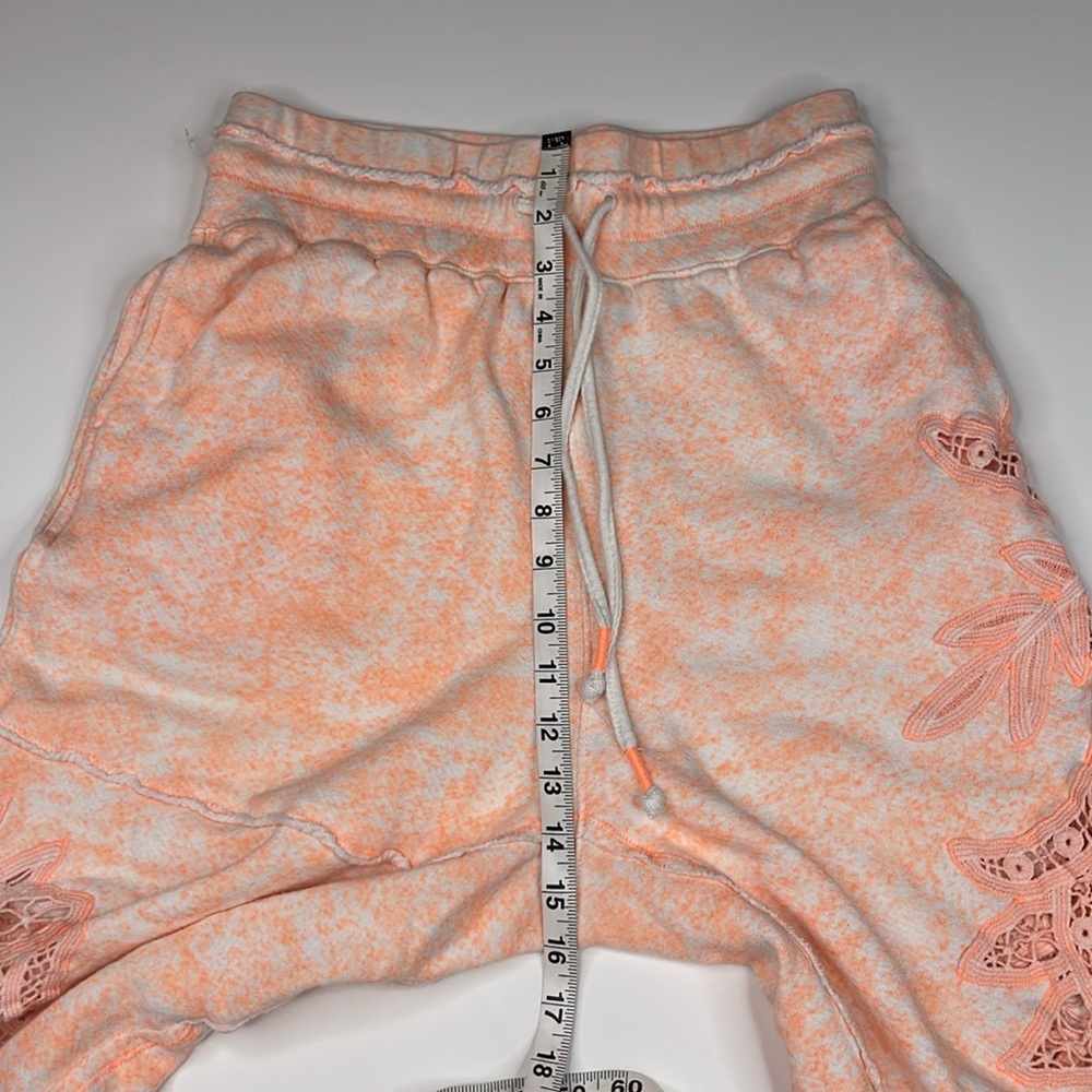 FP Movement Sun and Done Lace Joggers Orange Motif Size Small - Picture 9 of 14